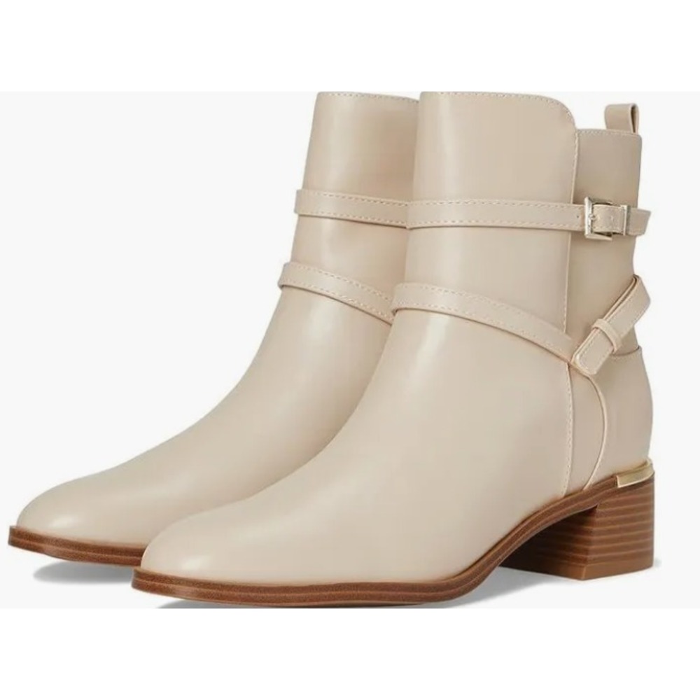 Calvin Klein Women Shoes 6.5M Boots‎ Jasen Buckle Strap Block Heel Booties